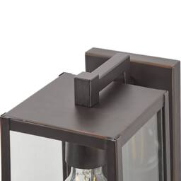 Wyld and Coco Outdoor Wall Light Black Iron Glass 33cm Motion Sensor Retro Design - thumbnail 5