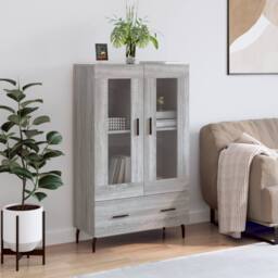 Berkfield Home Highboard Grey Sonoma 69.5x31x115 cm Engineered Wood - thumbnail 2