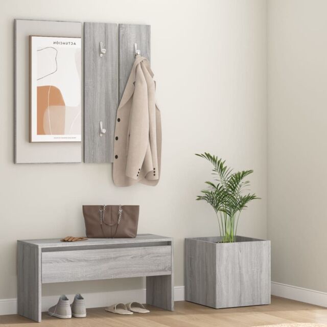 Berkfield Home Hallway Furniture Set Grey Sonoma Engineered Wood - image 1