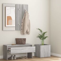 Berkfield Home Hallway Furniture Set Grey Sonoma Engineered Wood - thumbnail 3