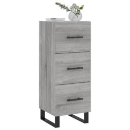 Berkfield Home Sideboard Grey Sonoma 34.5x34x90 cm Engineered Wood - thumbnail 3