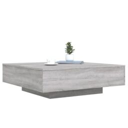 Berkfield Home Coffee Table with LED Lights Grey Sonoma 100x100x31 cm - Size: 100 x 100 x 31 cm - thumbnail 5