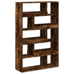 Berkfield Home Room Divider Smoked Oak100x33x156.5 cm Engineered Wood in Brown - Size: 100x33x156.5 cm - thumbnail 6