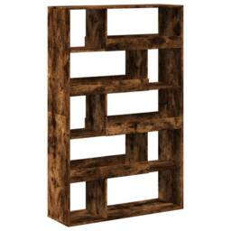 Berkfield Home Room Divider Smoked Oak100x33x156.5 cm Engineered Wood in Brown - Size: 100x33x156.5 cm - thumbnail 3