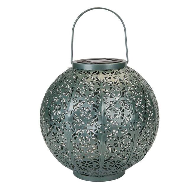 VFM e-Store Solar Lanterns for Garden 23.5cm x 23cm Grey X 1 - Size: 23.5 cm x 23 cm - image 1