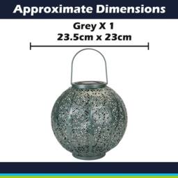 VFM e-Store Solar Lanterns for Garden 23.5cm x 23cm Grey X 1 - Size: 23.5 cm x 23 cm - thumbnail 2
