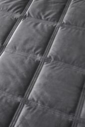 Soiree 'Brighton Square' Soft Velvet Box Stitched Duvet Cover Set in Dark Grey - Size: King - thumbnail 4