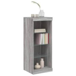 Berkfield Home Sideboard with LED Lights Grey Sonoma 41x37x100 cm - Size: 41 x 37 x 100 cm - thumbnail 4