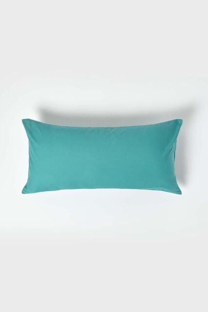 Homescapes Continental Egyptian Cotton Pillowcase 200 TC, 40 x 80 cm in Teal - image 1