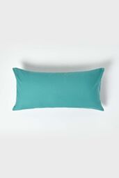 Homescapes Continental Egyptian Cotton Pillowcase 200 TC, 40 x 80 cm in Teal