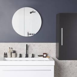 Wyld and Coco Black Wall Bathroom Cabinet 88 x 40 x 35 cm