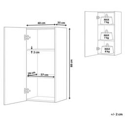 Wyld and Coco Black Wall Bathroom Cabinet 88 x 40 x 35 cm - thumbnail 3