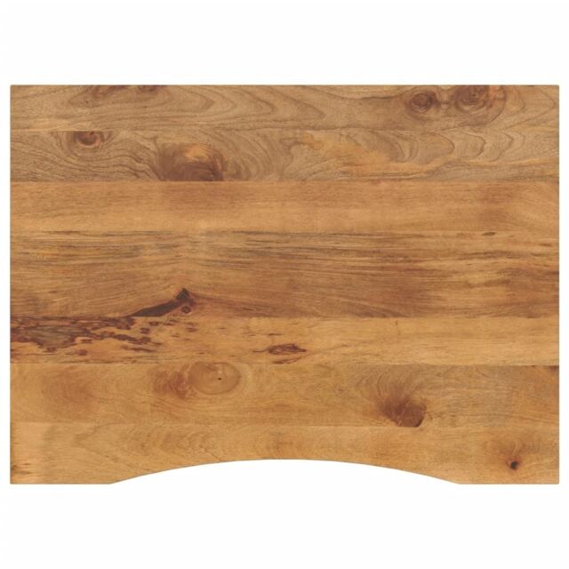 Berkfield Home Desk Top with Curve 100x80x2.5 cm Solid Wood Rough Mango in Brown - image 1