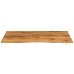 Berkfield Home Desk Top with Curve 100x80x2.5 cm Solid Wood Rough Mango in Brown - thumbnail 3
