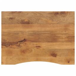 Berkfield Home Desk Top with Curve 100x80x2.5 cm Solid Wood Rough Mango in Brown - thumbnail 1