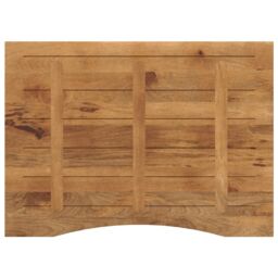 Berkfield Home Desk Top with Curve 100x80x2.5 cm Solid Wood Rough Mango in Brown - thumbnail 5