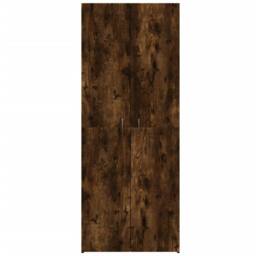 Berkfield Home Durable File Cabinet Smoked Oak 60x32x153 cm Engineered Wood in Brown - Size: 60 x 32 x 153 cm - thumbnail 4