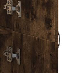 Berkfield Home Durable File Cabinet Smoked Oak 60x32x153 cm Engineered Wood in Brown - Size: 60 x 32 x 153 cm - thumbnail 8