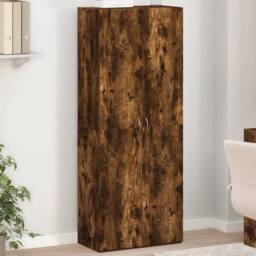 Berkfield Home Durable File Cabinet Smoked Oak 60x32x153 cm Engineered Wood in Brown - Size: 60 x 32 x 153 cm - thumbnail 2