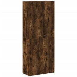 Berkfield Home Durable File Cabinet Smoked Oak 60x32x153 cm Engineered Wood in Brown - Size: 60 x 32 x 153 cm - thumbnail 3