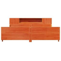 Berkfield Home Bed Frame without Mattress Wax Brown 200x200 cm Solid Wood Pine - thumbnail 4
