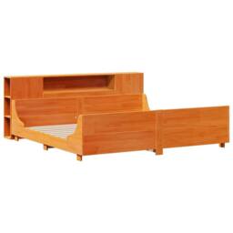 Berkfield Home Bed Frame without Mattress Wax Brown 200x200 cm Solid Wood Pine - thumbnail 3