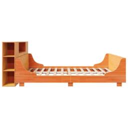 Berkfield Home Bed Frame without Mattress Wax Brown 200x200 cm Solid Wood Pine - thumbnail 7