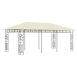 Berkfield Home Gazebo with Mosquito Net 6x3x2.73 m Cream in Beige - thumbnail 3