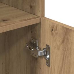 Berkfield Home Kitchen Cabinet Artisan Oak 57x41.5x131.5 cm Engineered Wood in Brown - thumbnail 8