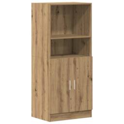 Berkfield Home Kitchen Cabinet Artisan Oak 57x41.5x131.5 cm Engineered Wood in Brown