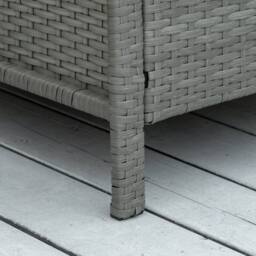 STILVORA 3 Piece Bistro Set with 2-Tier Table Light Grey - thumbnail 8