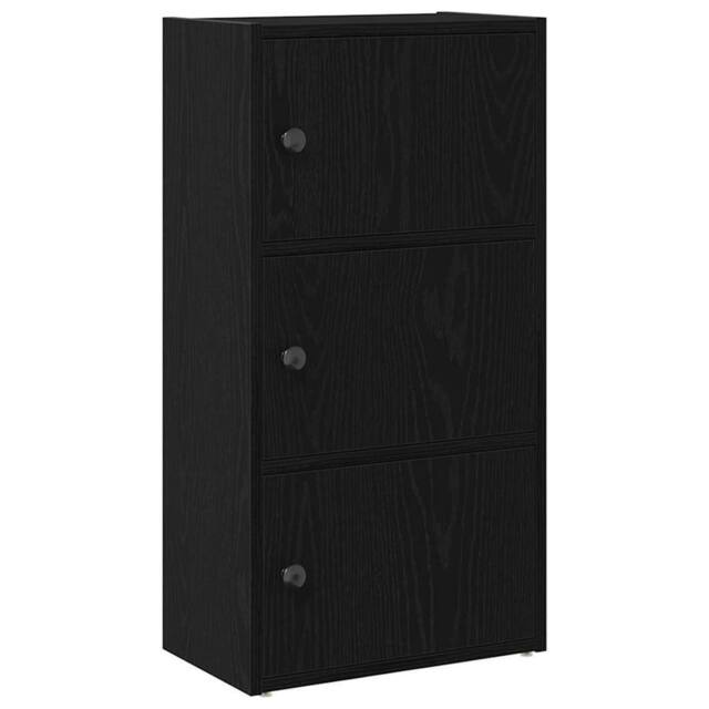 Berkfield Home Bookcase Black Oak 40x24x77 cm Engineered Wood - Size: 40 x 24 x 77 cm - image 1