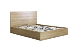 Time4sleep Chicago Riviera Oak Finish Ottoman Storage Bed - Bed Frame in Natural - Size: Double - thumbnail 4