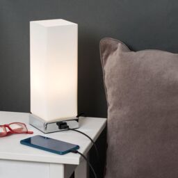ValueLights Lazio Silver Table LampTouch On/Off - thumbnail 5