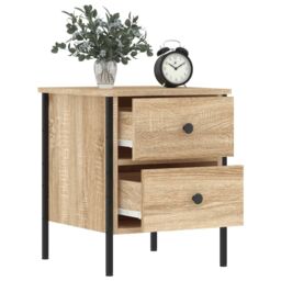 Berkfield Home Bedside Cabinet Sonoma Oak 40x42x50 cm Engineered Wood in Brown - Size: 40 x 42 x 50 cm - thumbnail 4