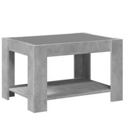 Berkfield Home Decorative Coffee Table with LED Concrete Grey 73x53x45 cm Engine - Size: 73 x 53 x 45 cm - thumbnail 8