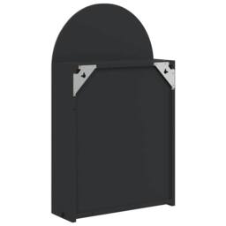 Berkfield Home Bathroom Mirror Cabinet with LED Light Arched Black 42x13x70 cm - Size: 42 x 13 x 70 cm - thumbnail 8