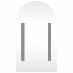 Berkfield Home Bathroom Mirror Cabinet with LED Light Arched Black 42x13x70 cm - Size: 42 x 13 x 70 cm - thumbnail 6
