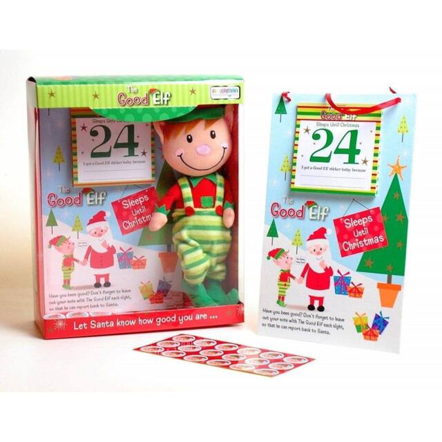 Ackerman Good Elf Christmas Advent Calendar with Plush Toy & Behaviour Stickers - image 1