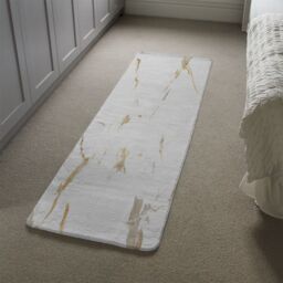 Benjamin Tate Design Gold Marble Runner Rug in Natural - Size: 67 cm x 230 cm - thumbnail 4
