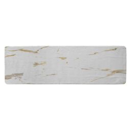 Benjamin Tate Design Gold Marble Runner Rug in Natural - Size: 67 cm x 230 cm