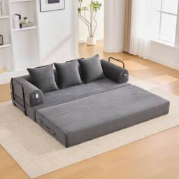 Matteo GOMYWAY Modular Corduroy Sofa - Dark Grey - Small Space Furniture - thumbnail 3