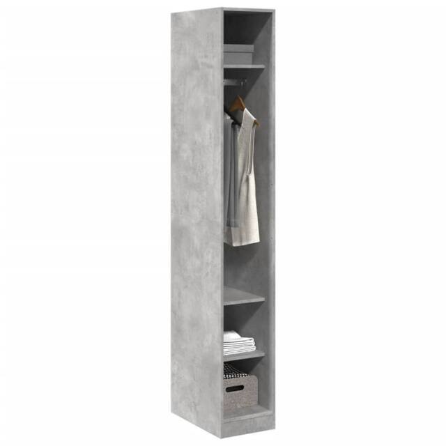 Berkfield Home Wardrobe Concrete Grey 30x50x200 cm Engineered Wood - Size: 30 x 50 x 200 cm - image 1