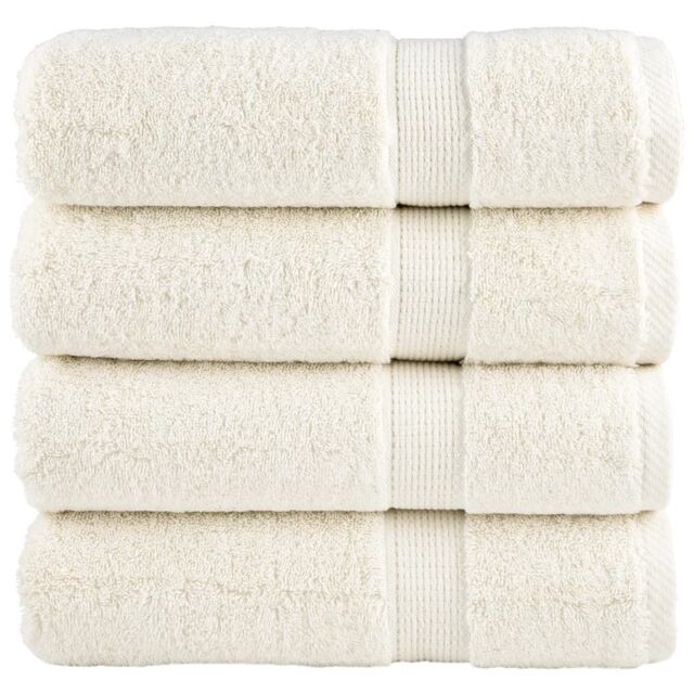 Berkfield Home Premium Shower Towels SOLUND 4 pcs Cream 70x140 cm 600 gsm - image 1