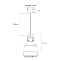 CGC Lighting Marnie White Metal Industrial Dome Pendant Light - thumbnail 6
