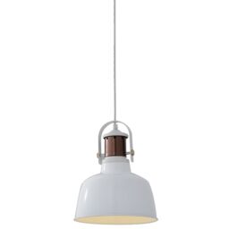 CGC Lighting Marnie White Metal Industrial Dome Pendant Light - thumbnail 4