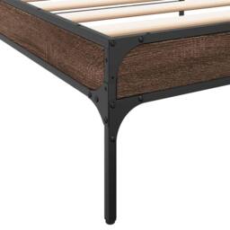 Berkfield Home Durable Bed Frame without Mattress Brown Oak 100x200 cm - thumbnail 7