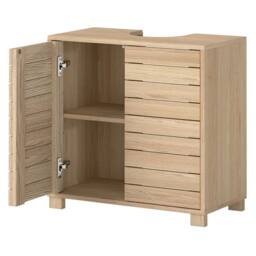 SPETLEK Bathroom Under Sink Cabinet Oak Basin Storage Vanity Unit in Natural