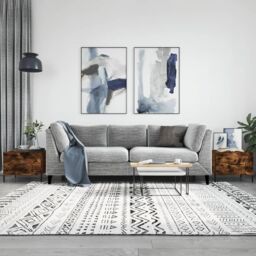 Berkfield Home Coffee Tables 2 pcs Smoked Oak 50x50x40 cm Engineered Wood in Brown - Size: 50 x 50 x 40 cm - thumbnail 1