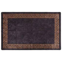 Berkfield Home Rug Washable 160x230 cm Black & Gold Anti Slip - Size: 100 cm diameter - thumbnail 3
